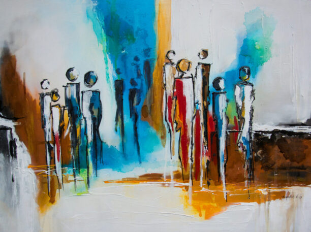 Abstraktes Acrylbild "Humanity II" - Acryl auf Leinwand, 2017