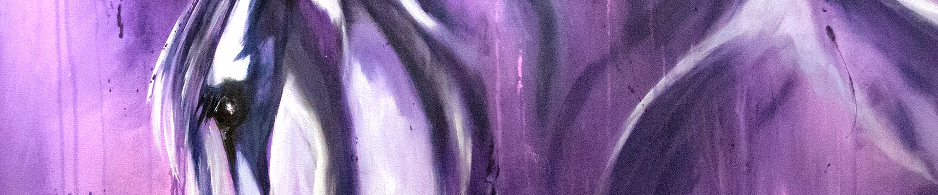 Abstrakte Darstellung eines Pferdes in Acrylmalerei