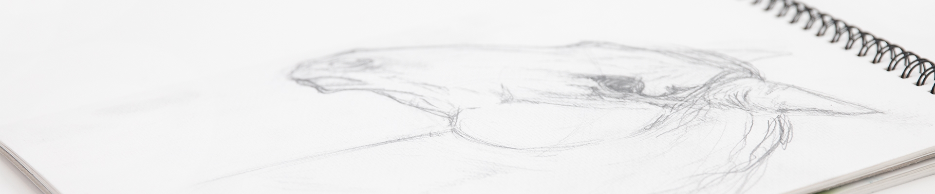 Abstrakte Bleistiftzeichnung in einem Skizzenbuch