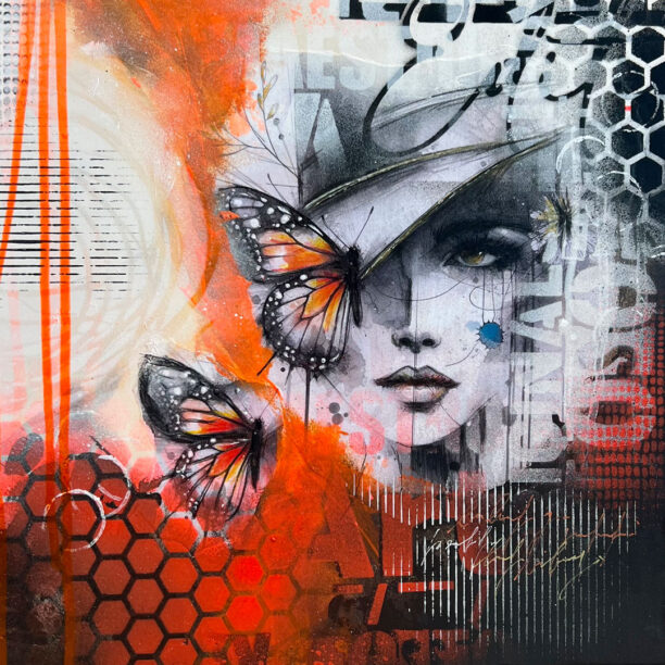 Metamorph Orange, Mixed Media